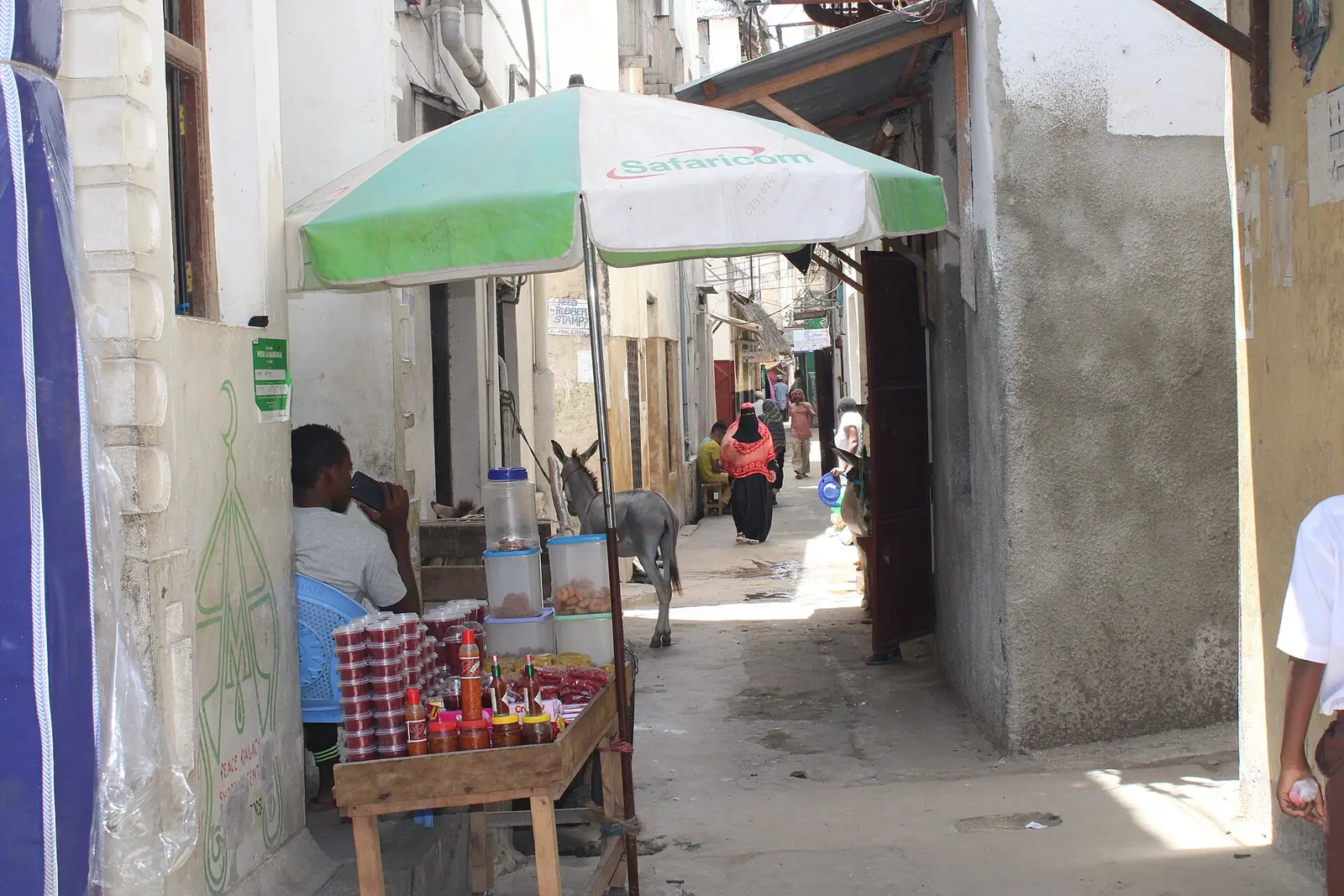 A street in Lamu Old Town, Kenya.