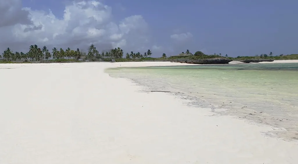 The beach and Indian Ocean at Watamu, Kenya.