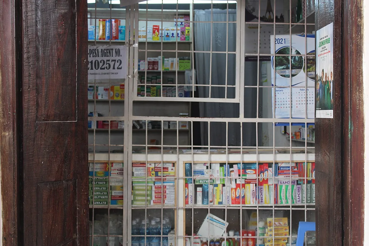 A pharmacy in Lamu Old Town, Kenya.