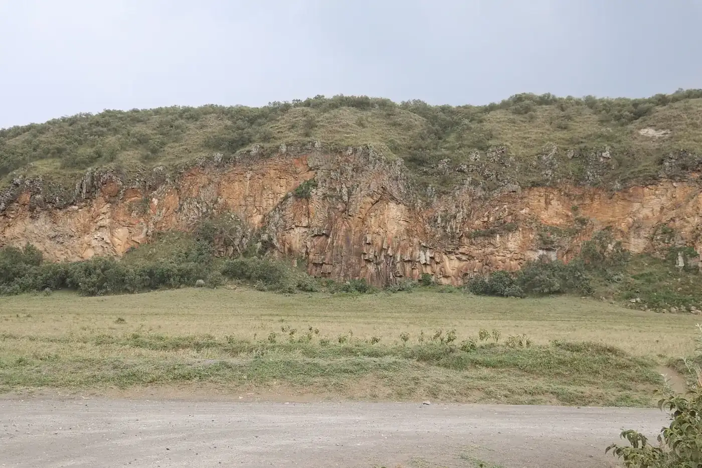 Rock cliffs in Hell’s Gate National Park, Kenya.